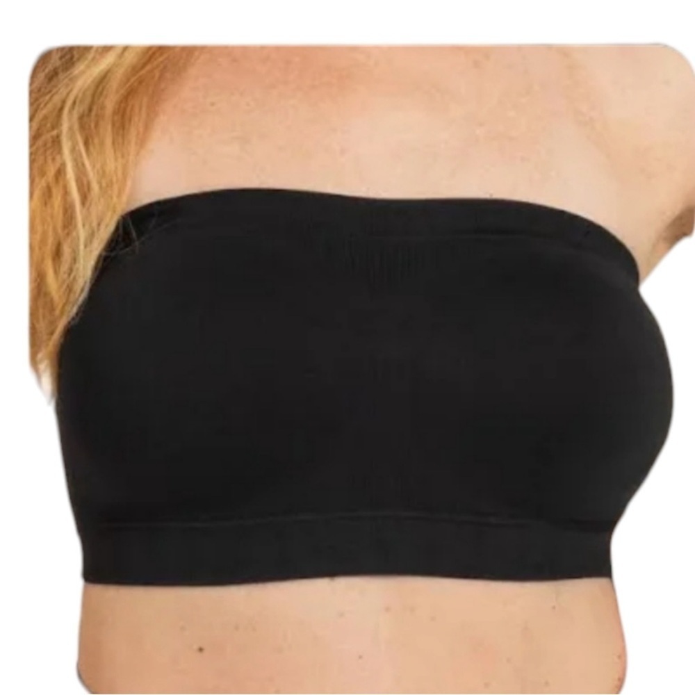 Truekind®️ Convertible Strapless Bandeau Bra Black Large